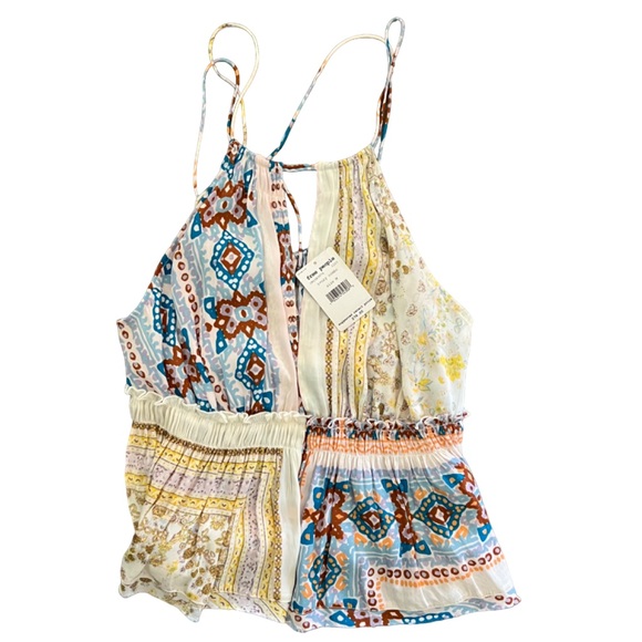 Free People Tops - NWT Free People Bellini Patchwork Tank Size M